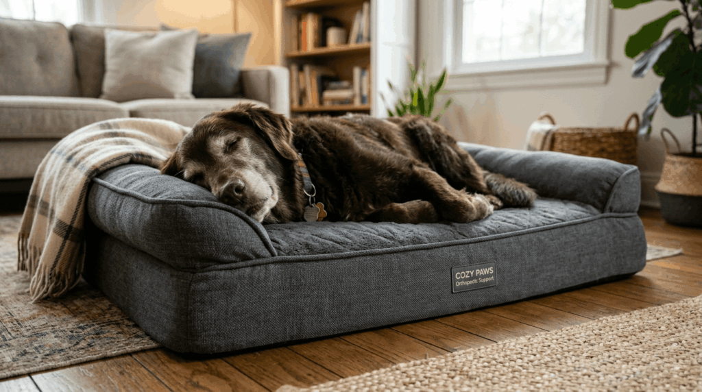 Orthopedic dog beds featuring supportive memory foam for joint health and comfort