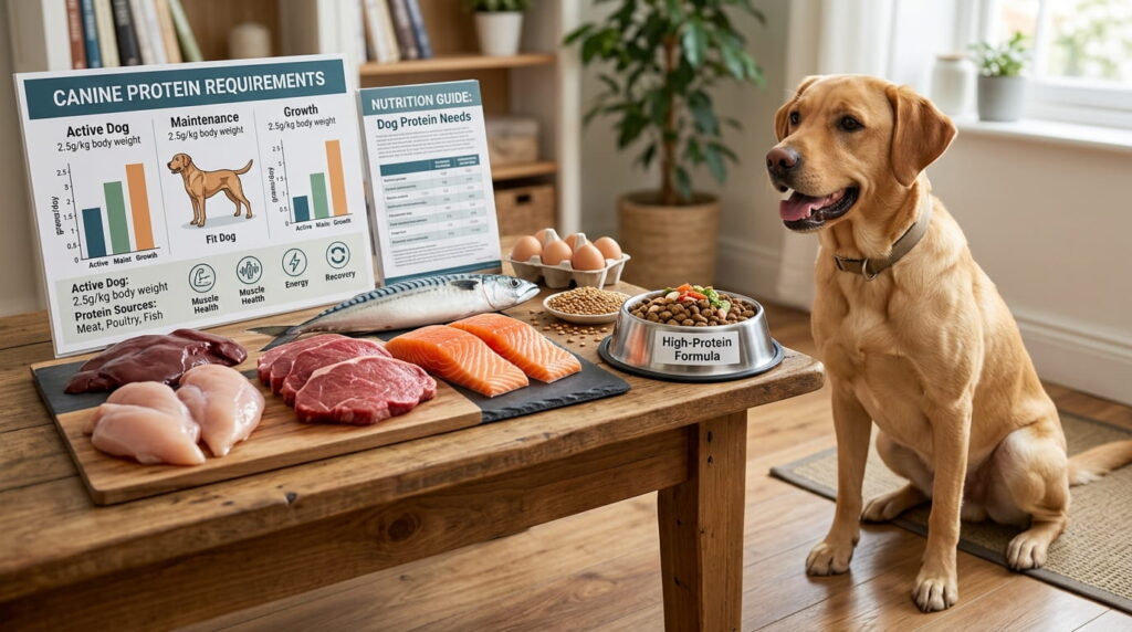 Dog protein needs with fresh meat sources and nutritional requirements guide